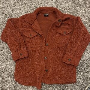 32 Degrees Rust Sherpa-Lined Pullover